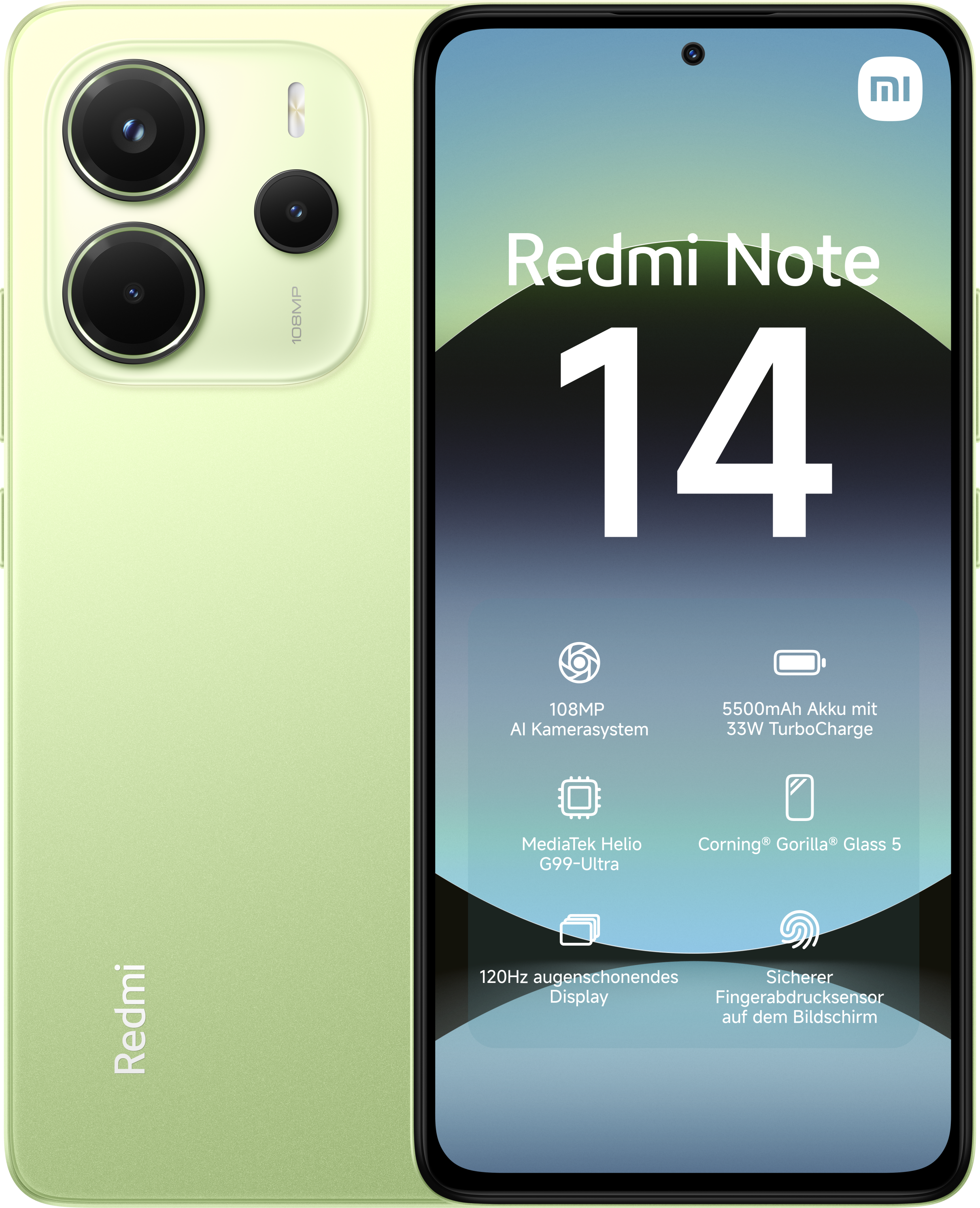 Redmi Note 14 4G 6GB + 128GB Lime Green Smartphone