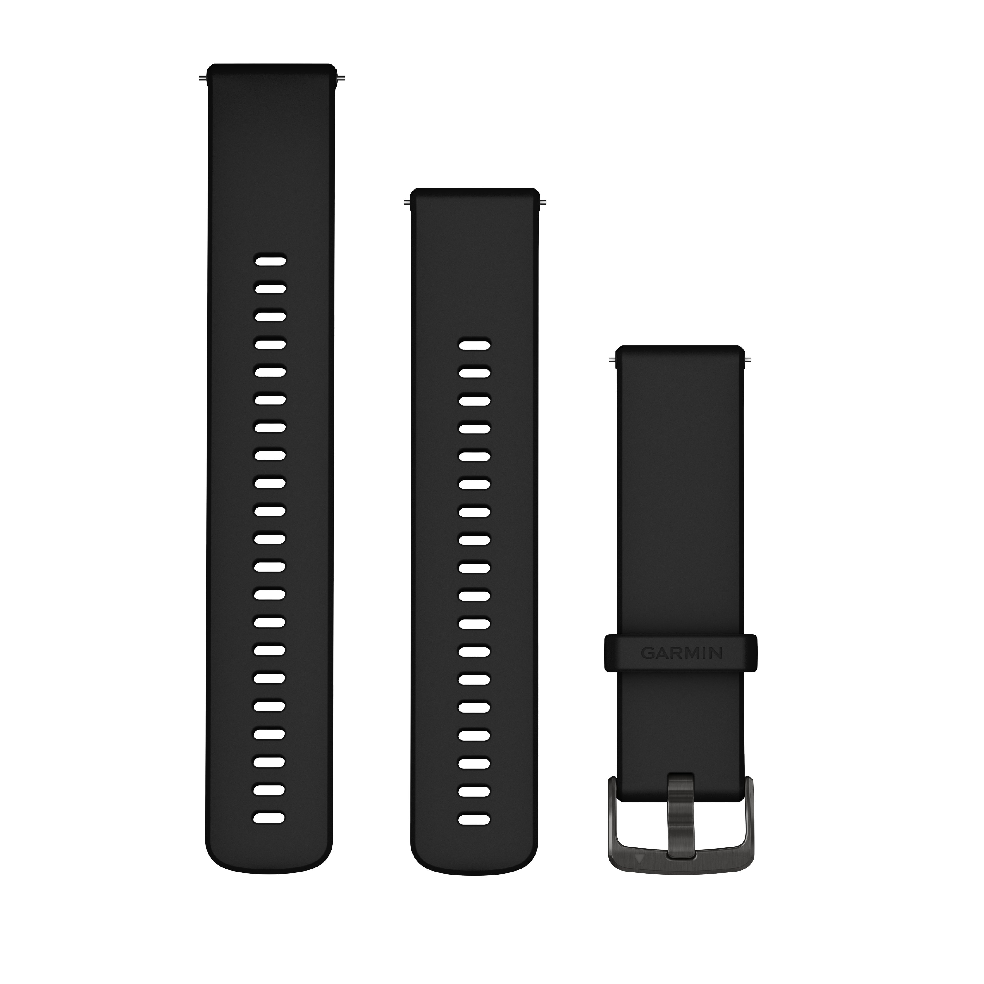 Schnellwechsel-Armband (22 mm) Silikon, Schwarz