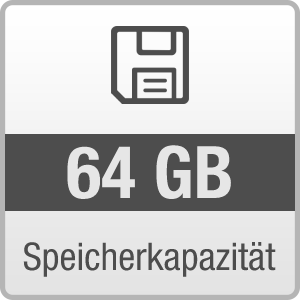 Festplattenkapazität 64 GB