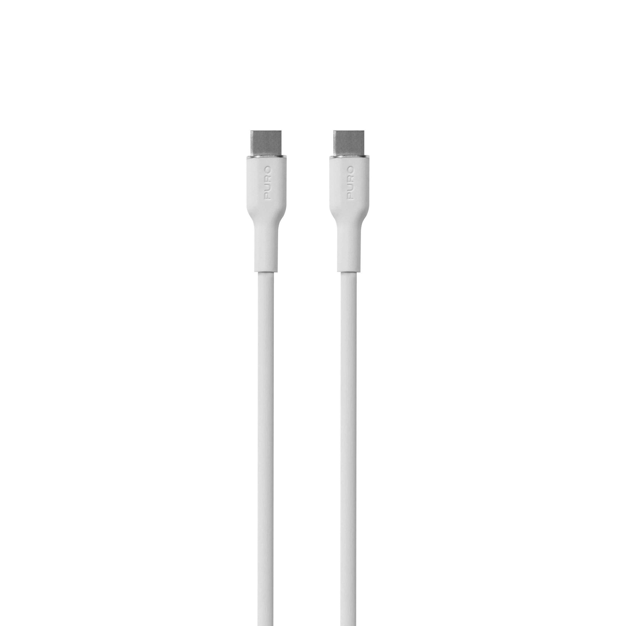 Power And Data Sync SOFT Cable From USB-C To USB-C 1,5m, Weiß
