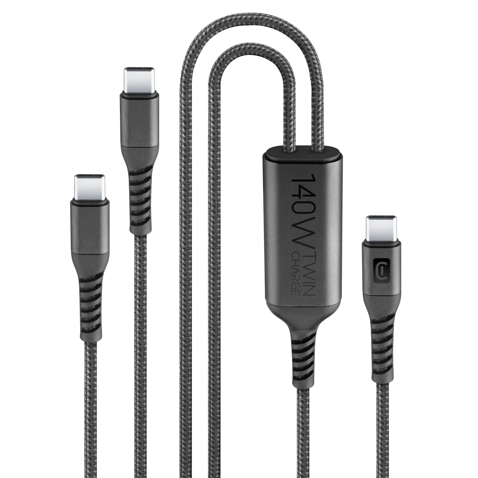 Data Cable Twin Charge 1.5m USB Typ-C/ Typ-C Black (61406)
