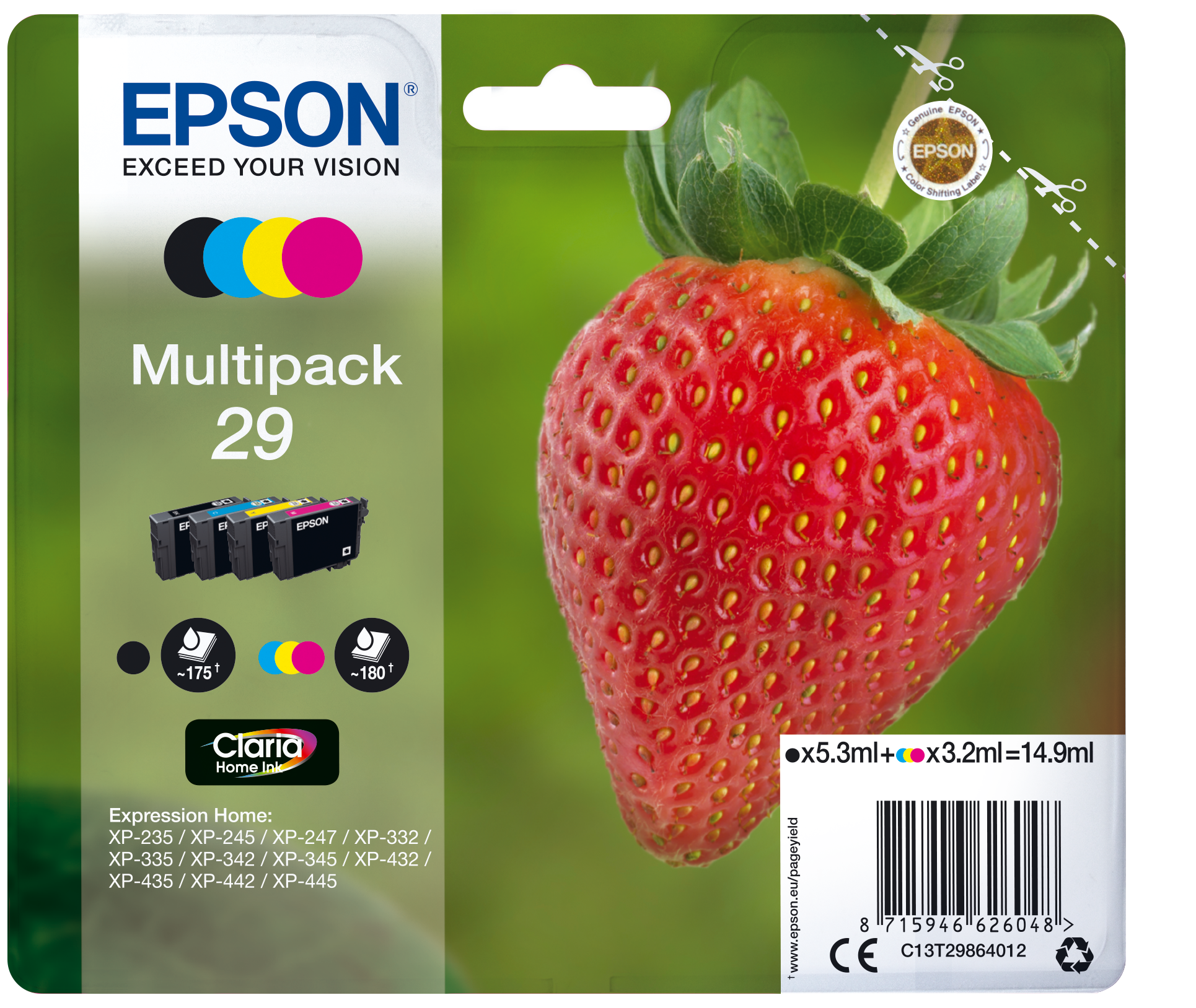 C13T29864012 Erdbeere MultiPack Druckerpatrone