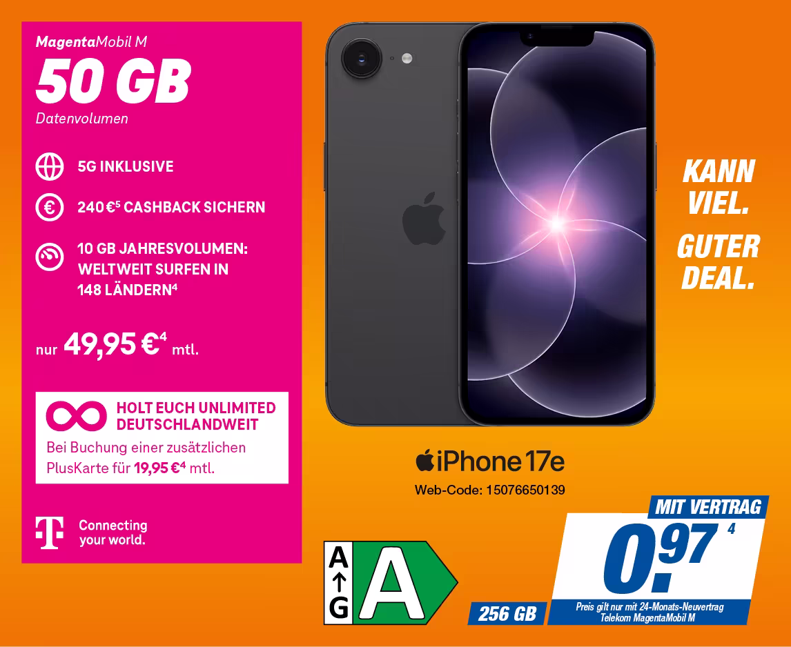 iPhone 17e mit Telekom MagentaMobil M