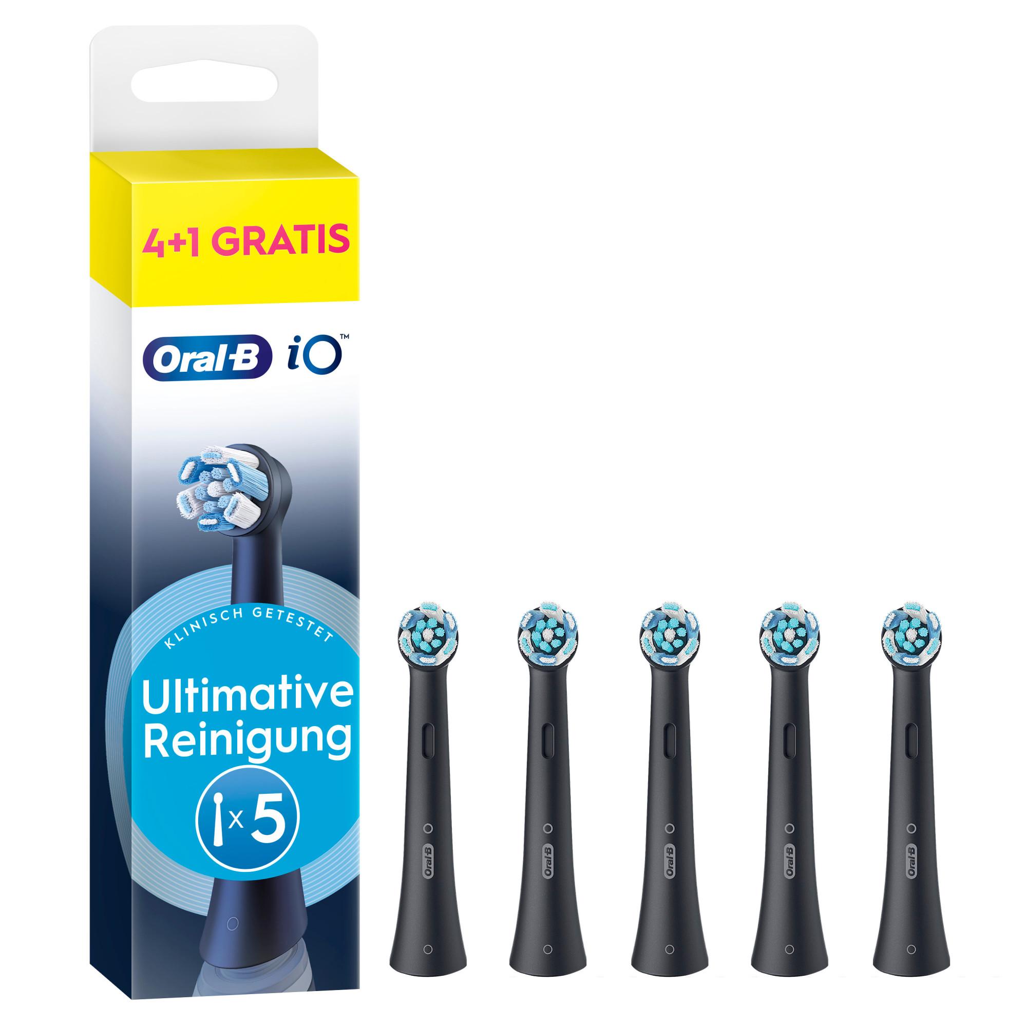 iO Ultimative Reinigung 4+1 Gratis, Schwarz Aufsteckbürsten