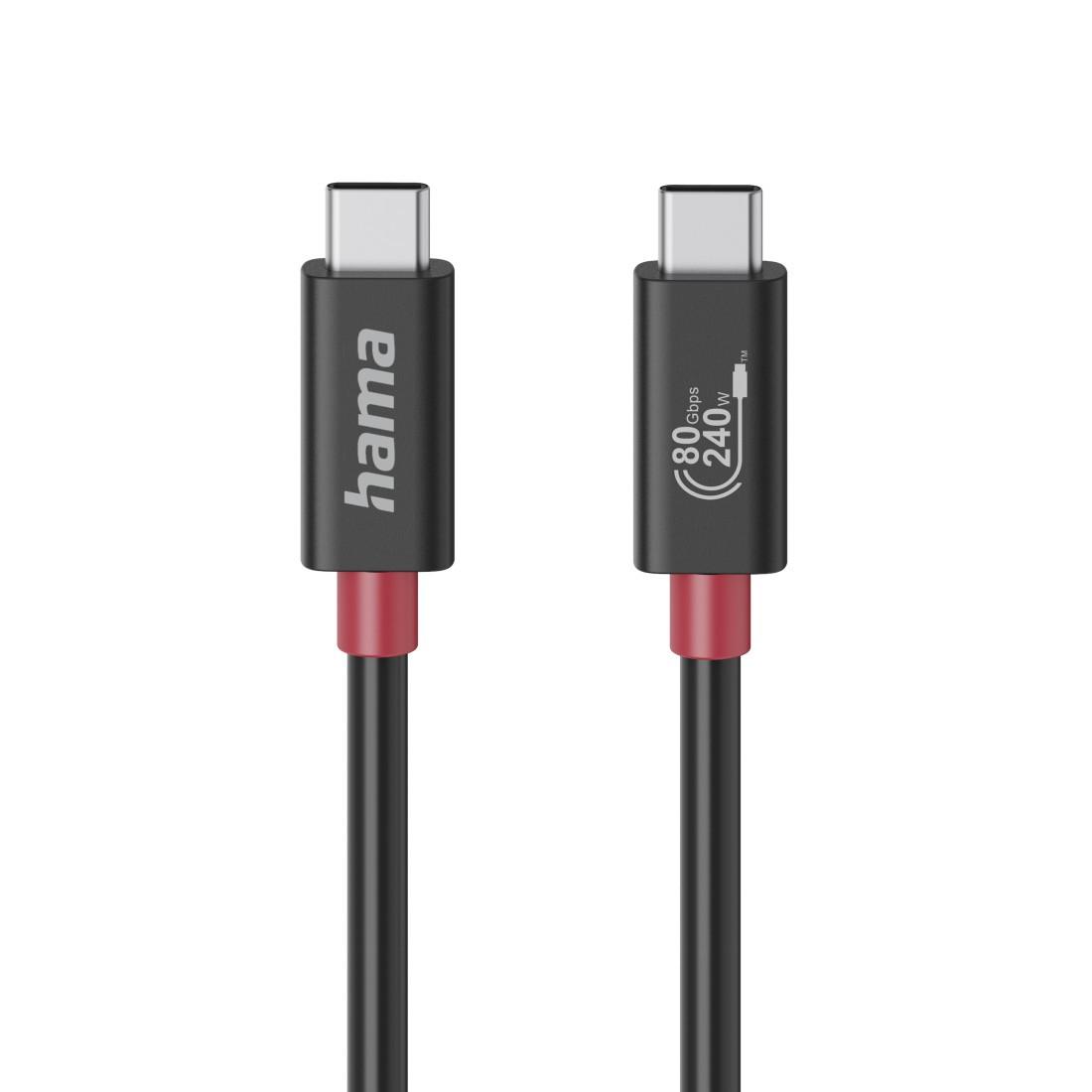 USB-C-Kabel, E-Marker, USB4 Gen4, 80 Gbit/s, 5 A, 240 W, 1,00 m (00200799)