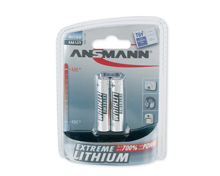 Lithium-Batterie Micro AAA / FR03 / 1.5V  2er Blister