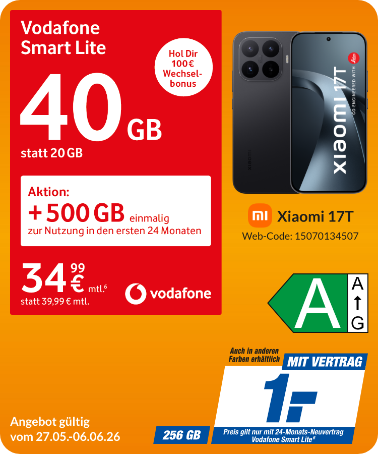 Xiaomi 17T mit Smart Lite für 1€!