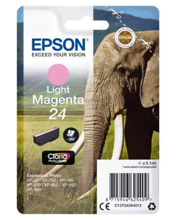 Tintenpatrone C13T24264012 light magenta Elefant