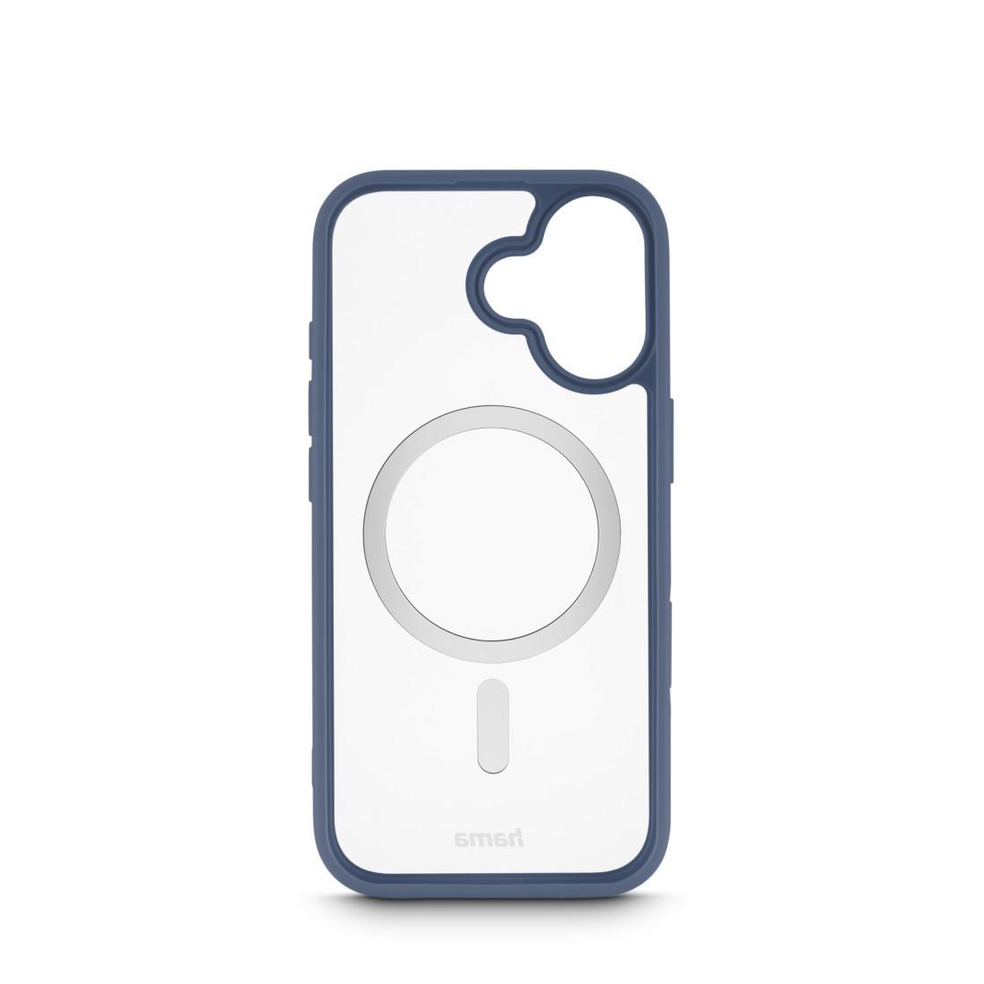 Handyhülle "Frame Protect" für iPhone 17, magnetisch, durchsichtig, Blau (00232382)