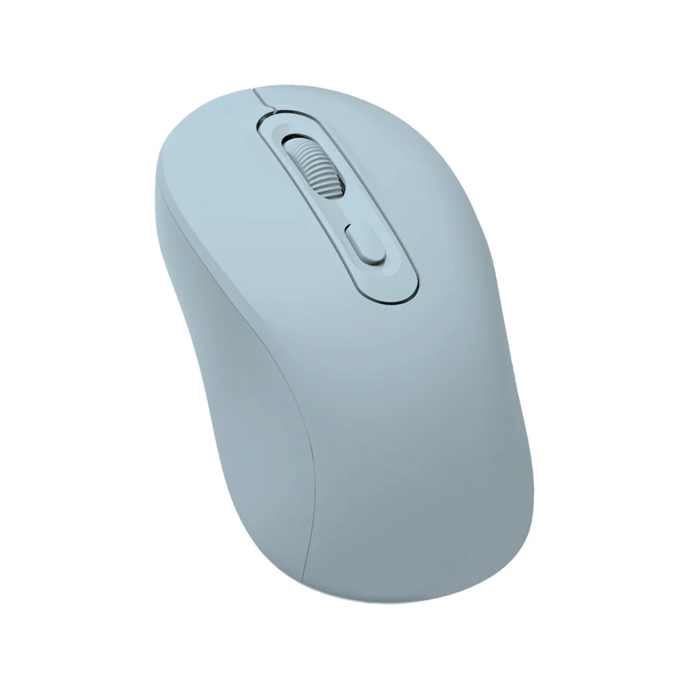 Kabellose Maus mit ergonomischem Design und leisem Klick, Blau