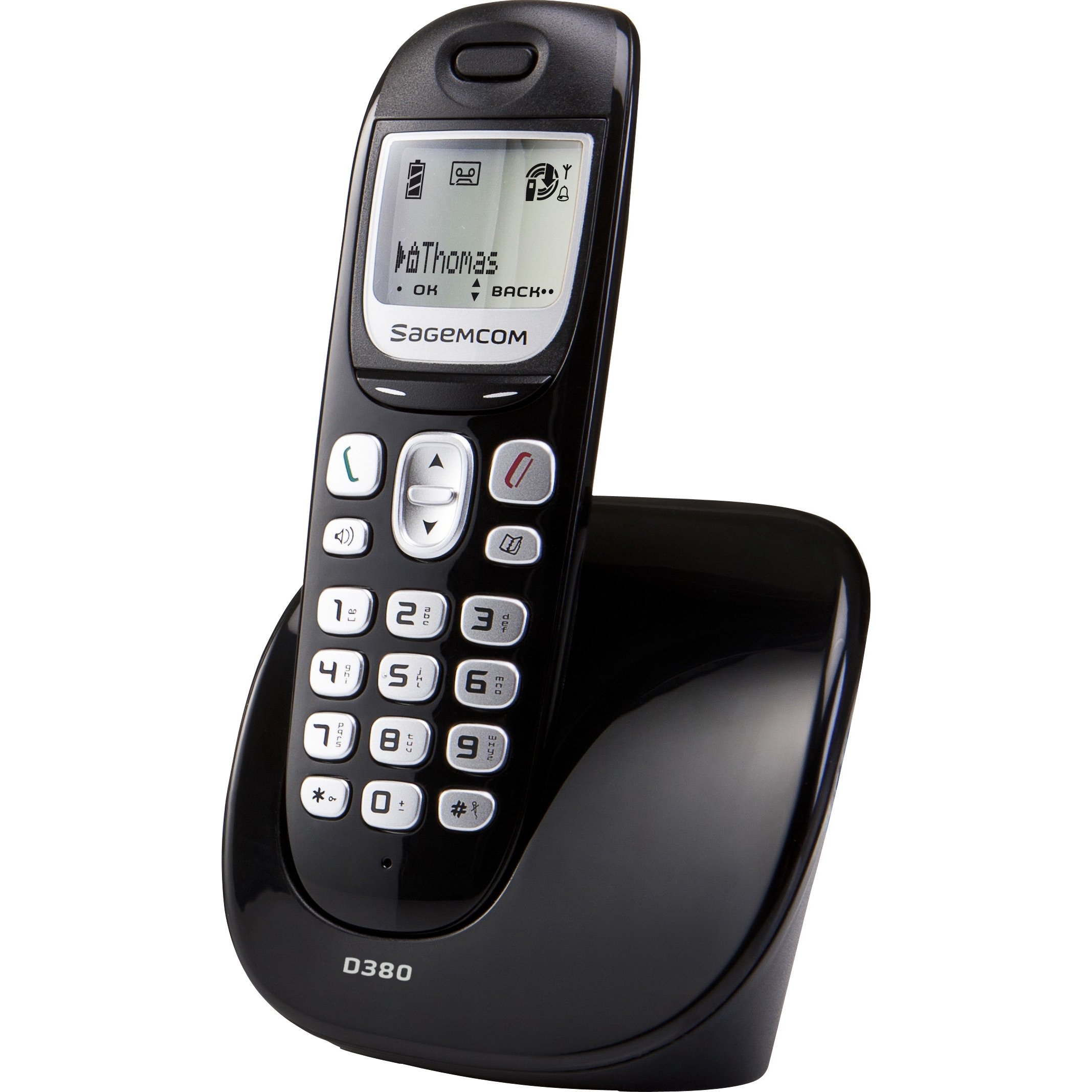 D380A schwarz Schnurloses Telefon