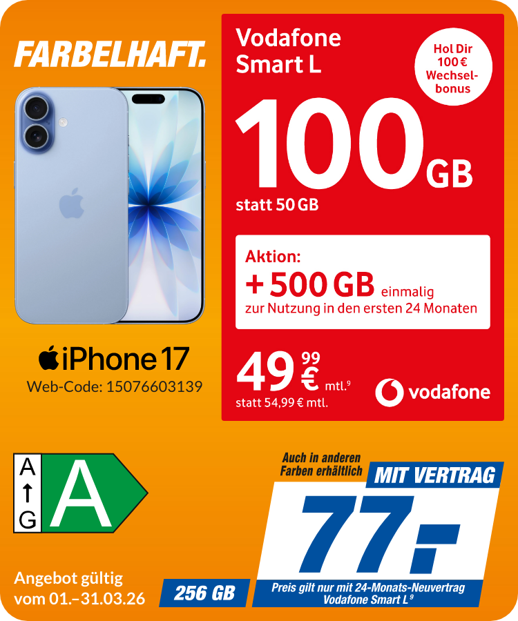 iPhone 17 mit Smart L für 77€!