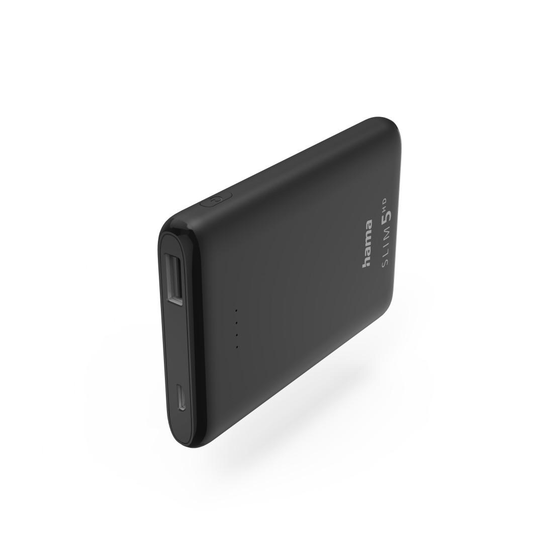 Power Pack "SLIM 5HD" 5000mAh, Ausgang: USB-A, Schwarz (00201666)