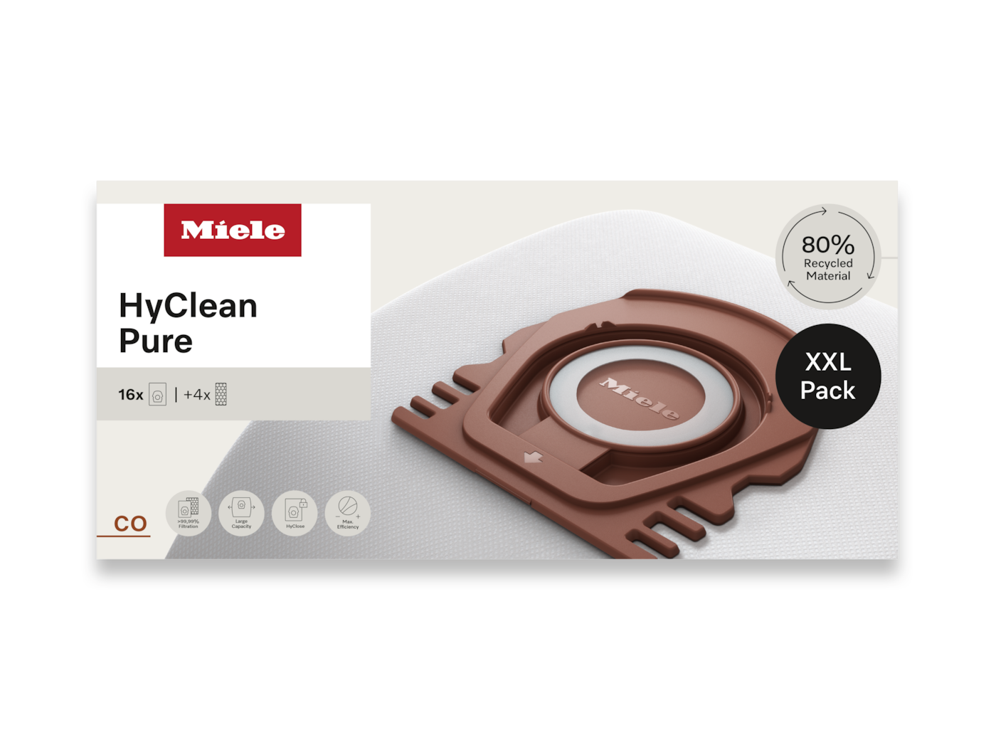 XXL HyClean Pure CO Staubsaugerbeutel