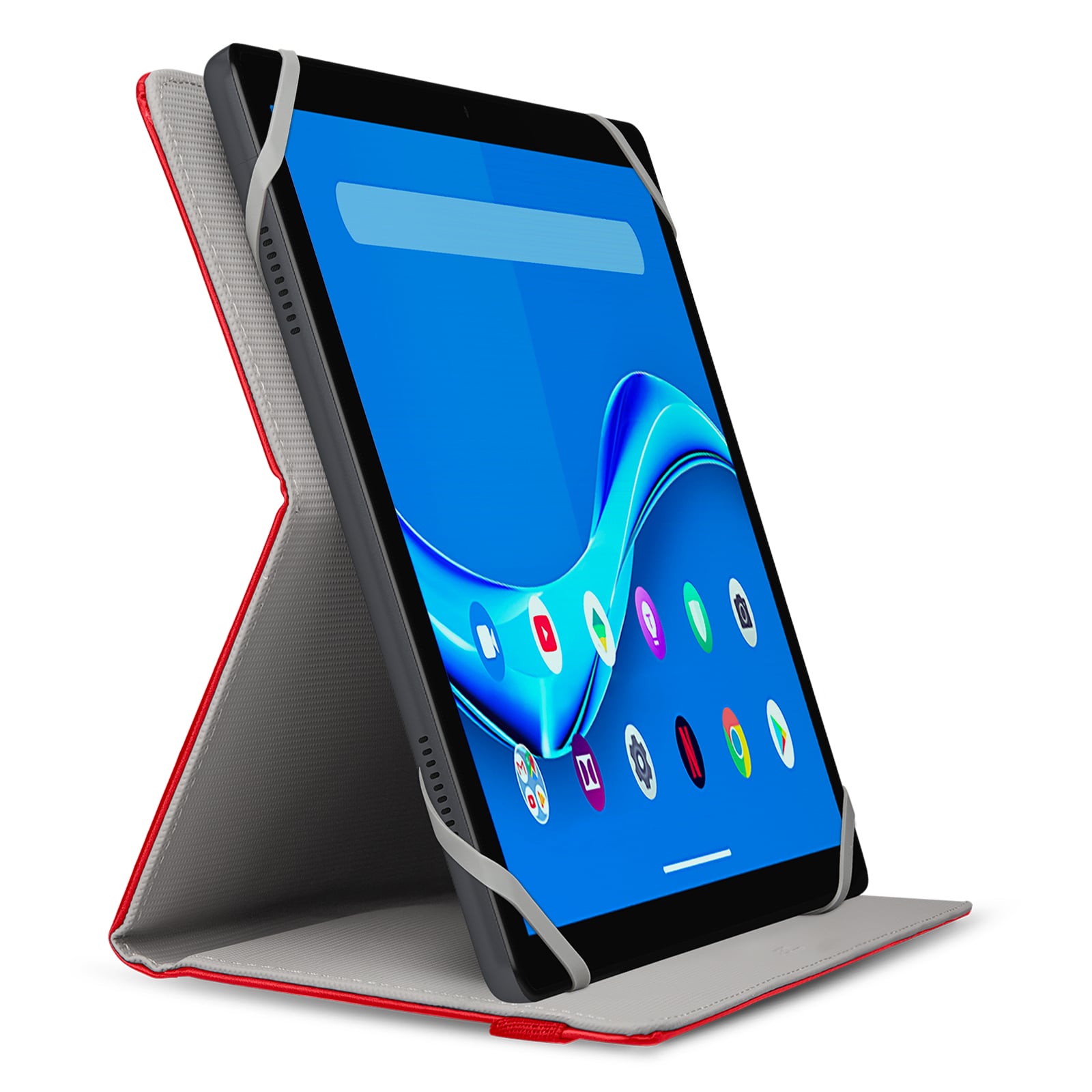 Universelle Buchständer-Schutzhülle für Tablets bis zu 11 Zoll Red Tablet-Hülle