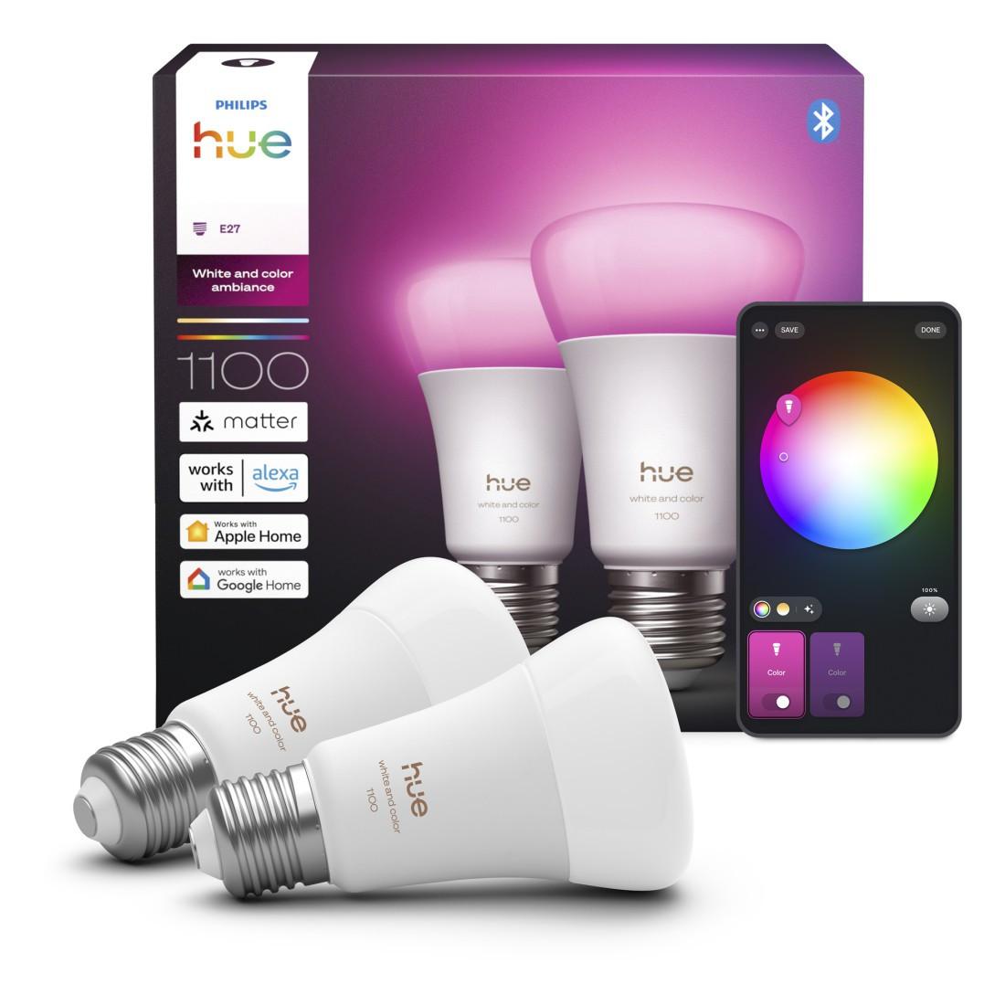 LED-Lampe "White & Color Ambiance", E27, A60, 1100, Doppelpack (00232127) Smart Home Lampen