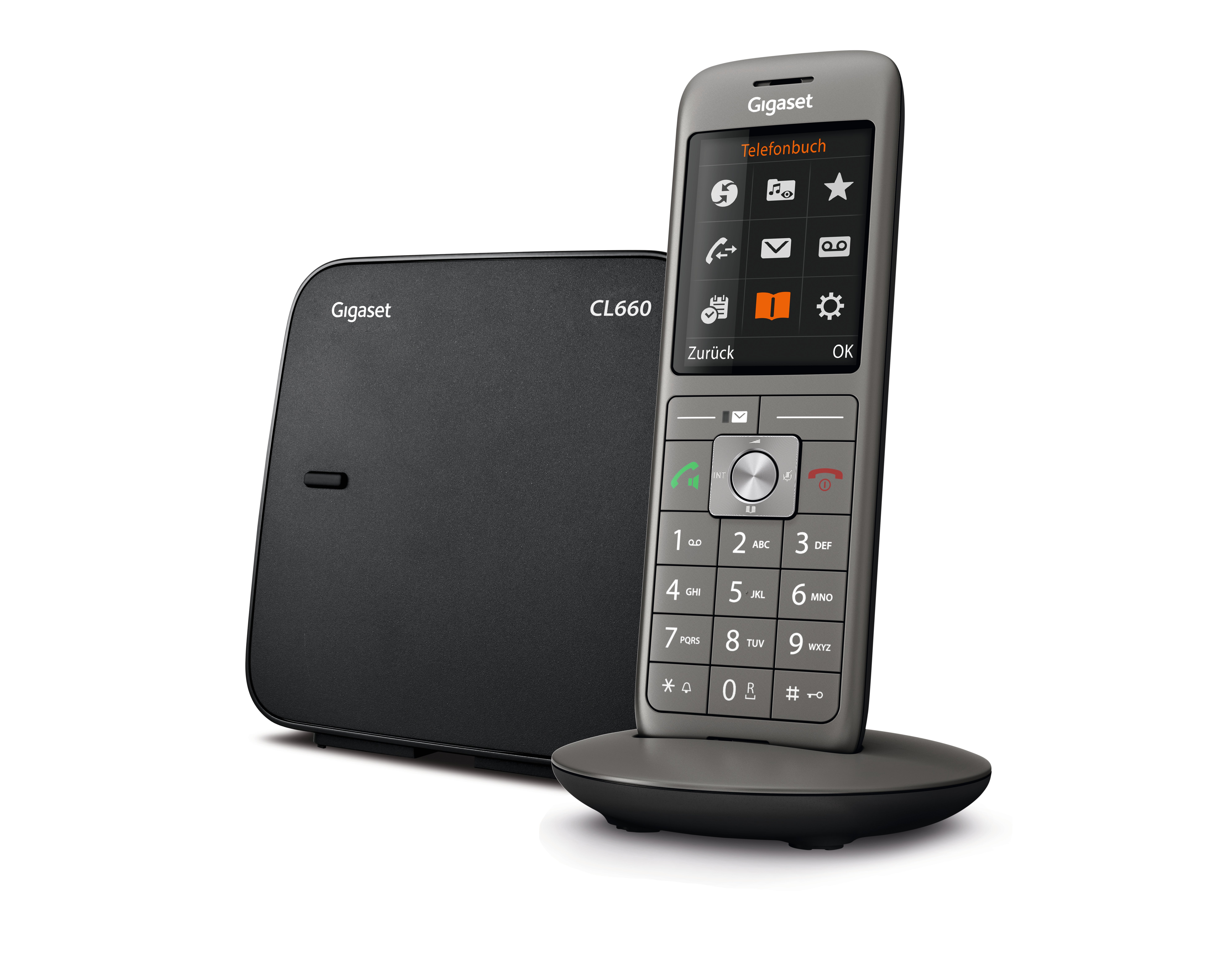 CL660 Anthrazit Schnurloses Telefon