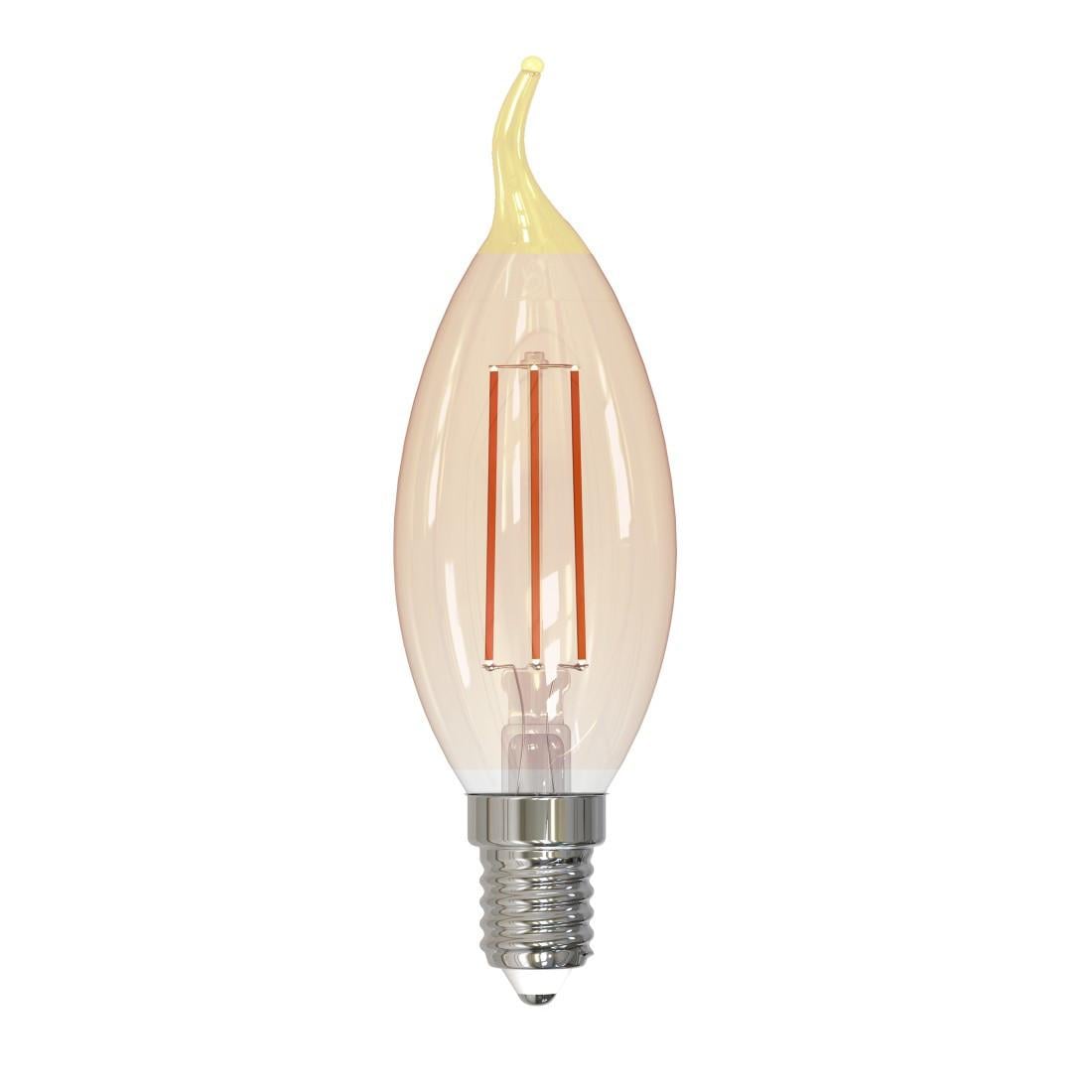 LED-Filamentlampe, E14, 400lm ers. 35W, Kerze C35, amber, Warmw., Windstoß (00232567)
