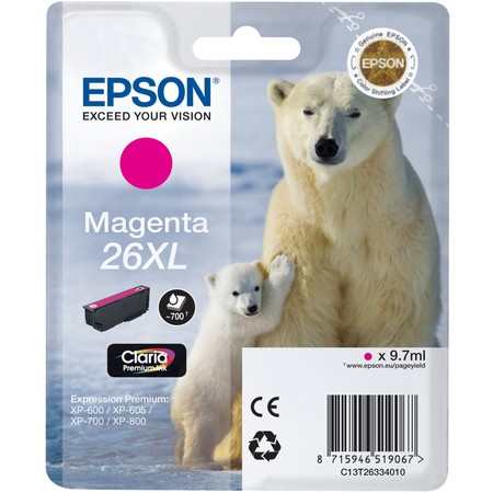 Tintenpatrone C13T26334010 26XL magenta