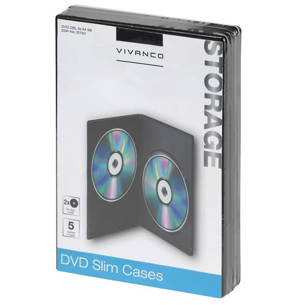 DVD DOUBLE Slim Case, 5er Pack (31720)