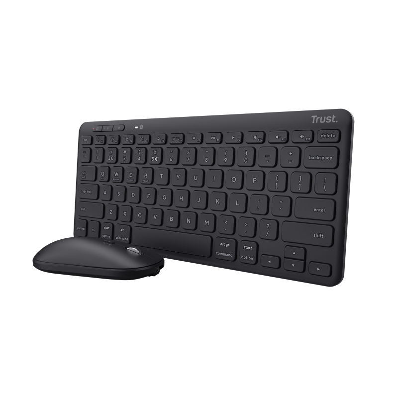 Trust Lyra Funktastatur & Funkmaus für mehrere Geräte schwarz