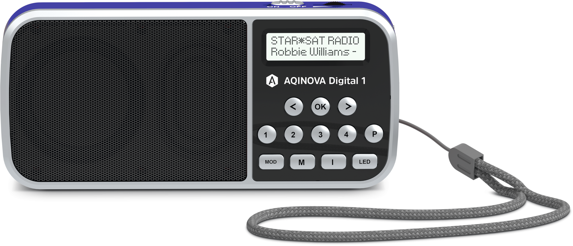 DAB+-Taschenradio AQINOVA Digital 1 blau