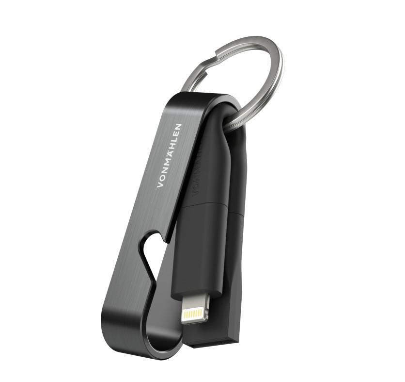 High Six - All-in-One Backup Ladekabel, All Black Multifunktions-USB Kabel