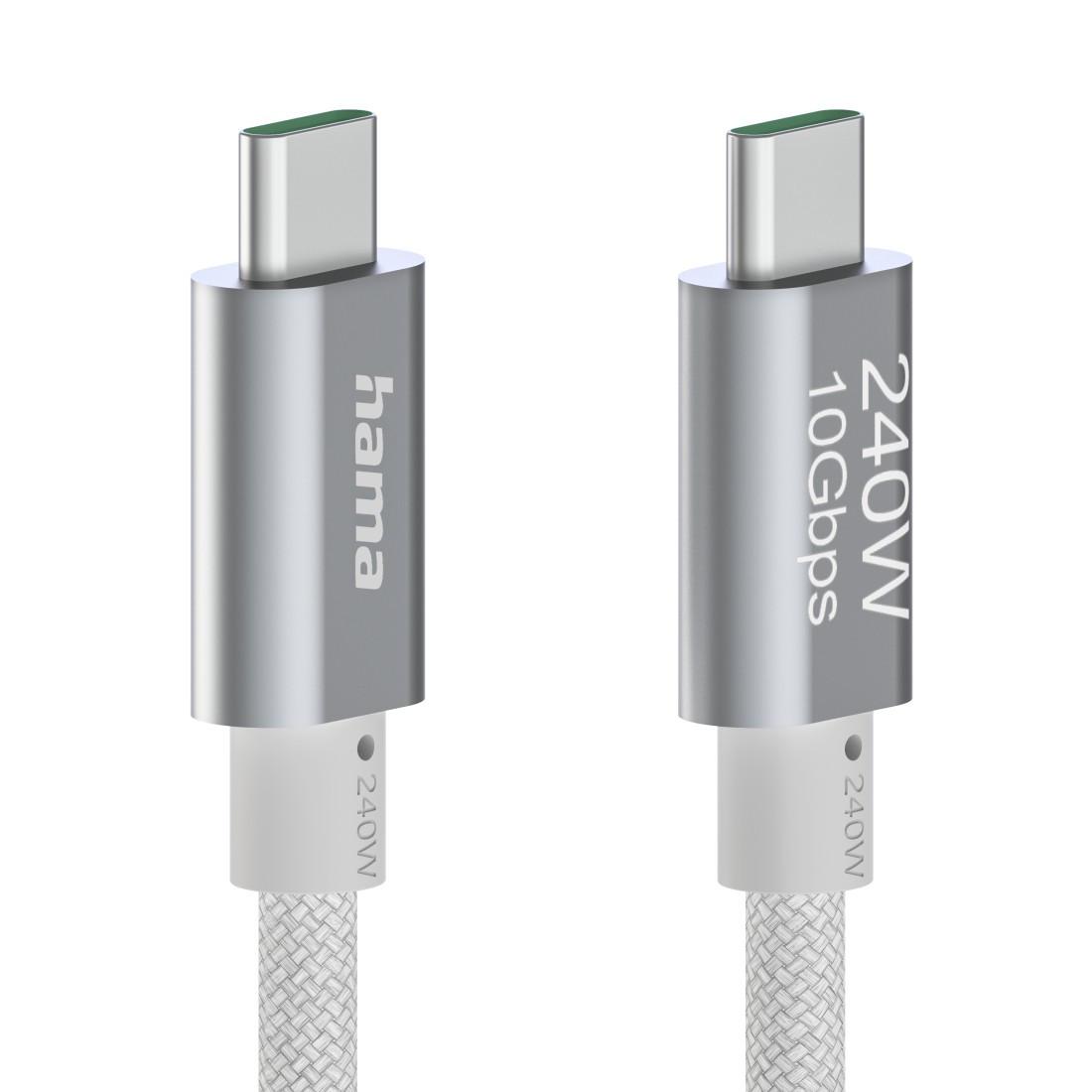 Ladekabel USB-C - USB-C, 240W, "Full-Featured", USB 3.2 Gen2,10Gbit/s, 1,5m (00125147)