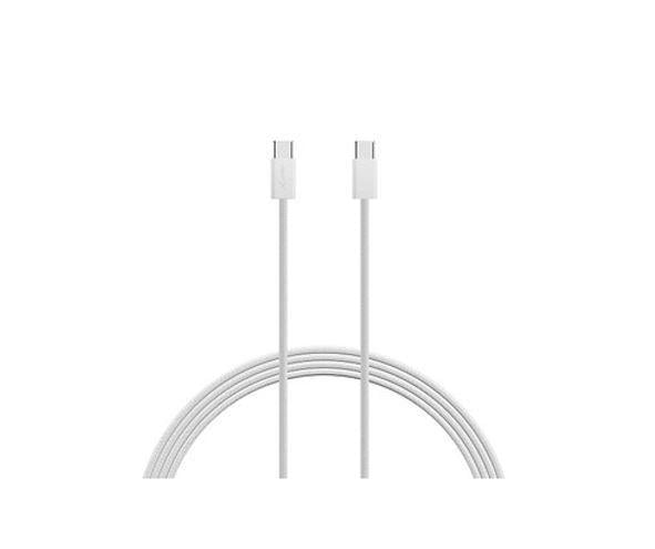 feingewebtes Apple Kabel USB-C auf USB-C 2 Meter White