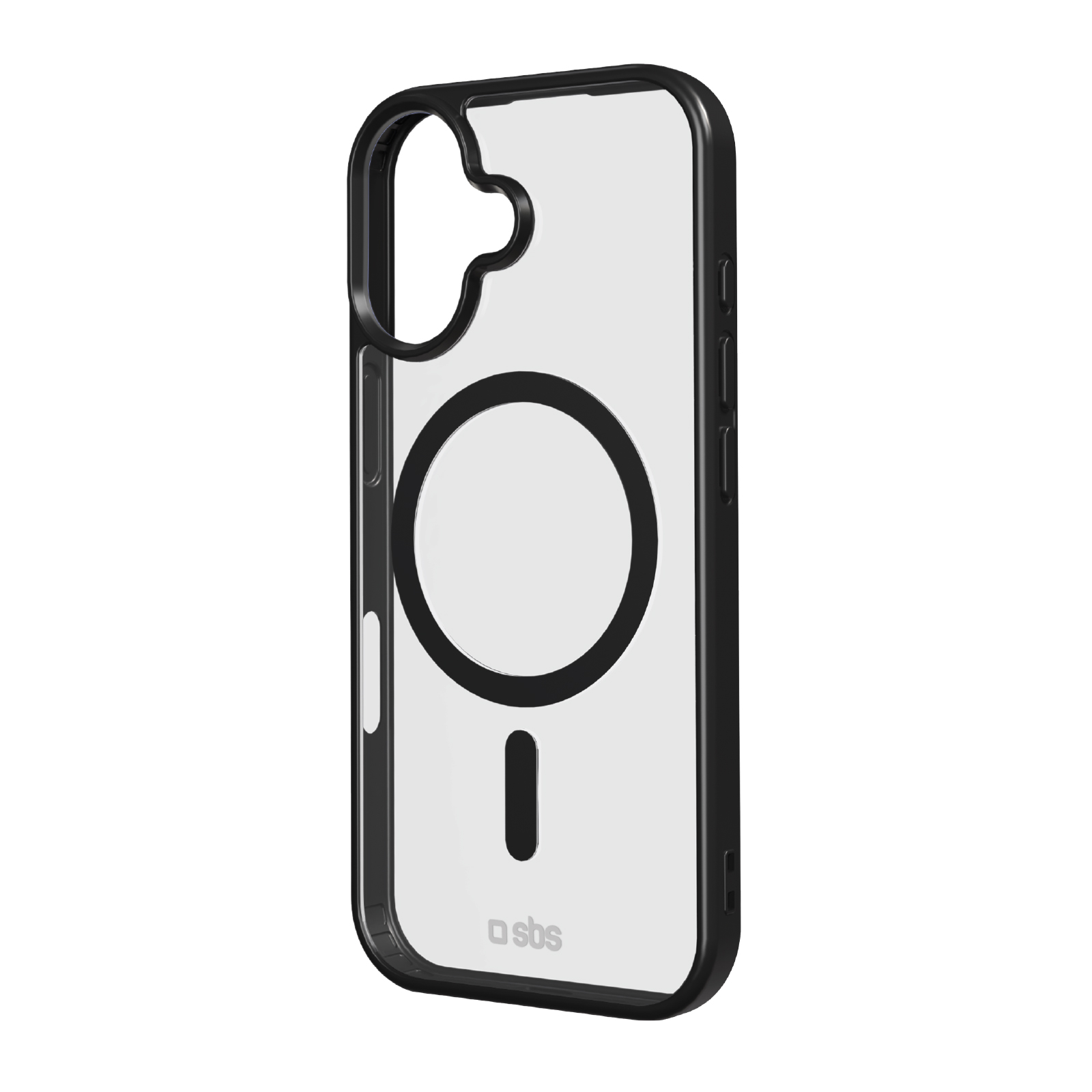 Case für iPhone 17 mit farbigen Rändern, kompatibel mit MagSafe Aufladung, Schwarz