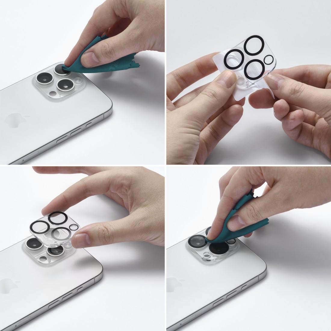 Kameraschutz "Cam Protect" f. iPhone 15 Pro/15 Pro Max, stoßfest, kratzfest (00222743)