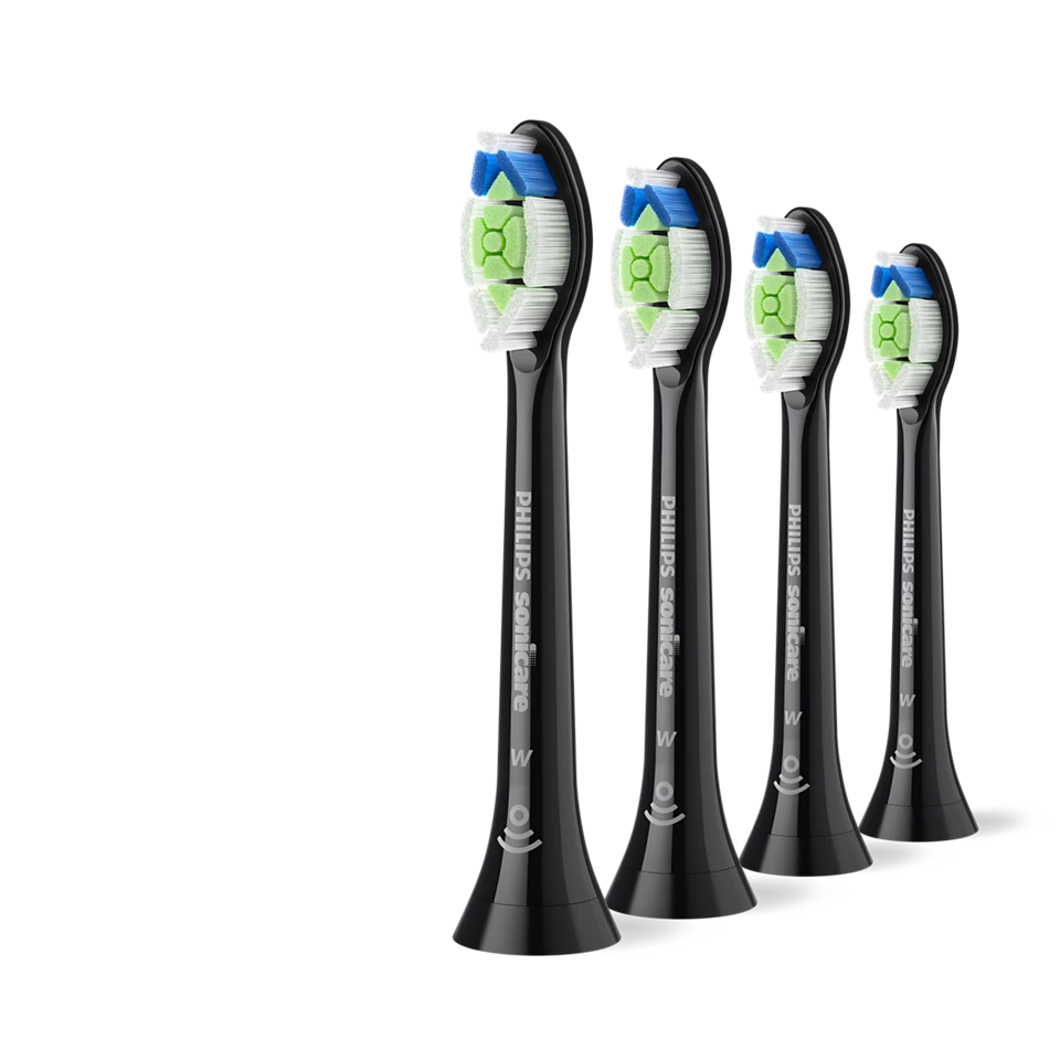 HX6064/88 Sonicare Optimal White, 4er-Pack, Schwarz Aufsteckbürsten