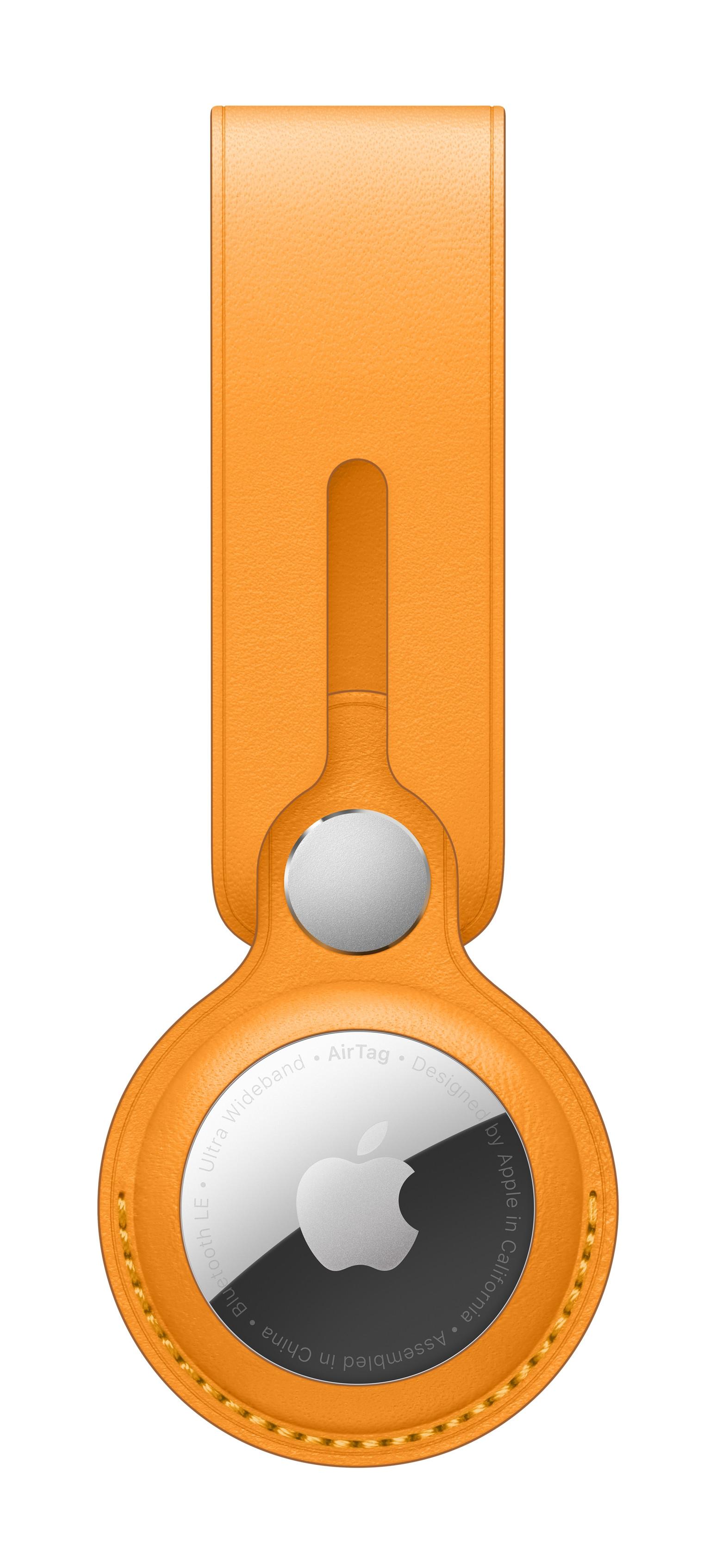 AirTag Anhänger aus Leder – California Poppy
