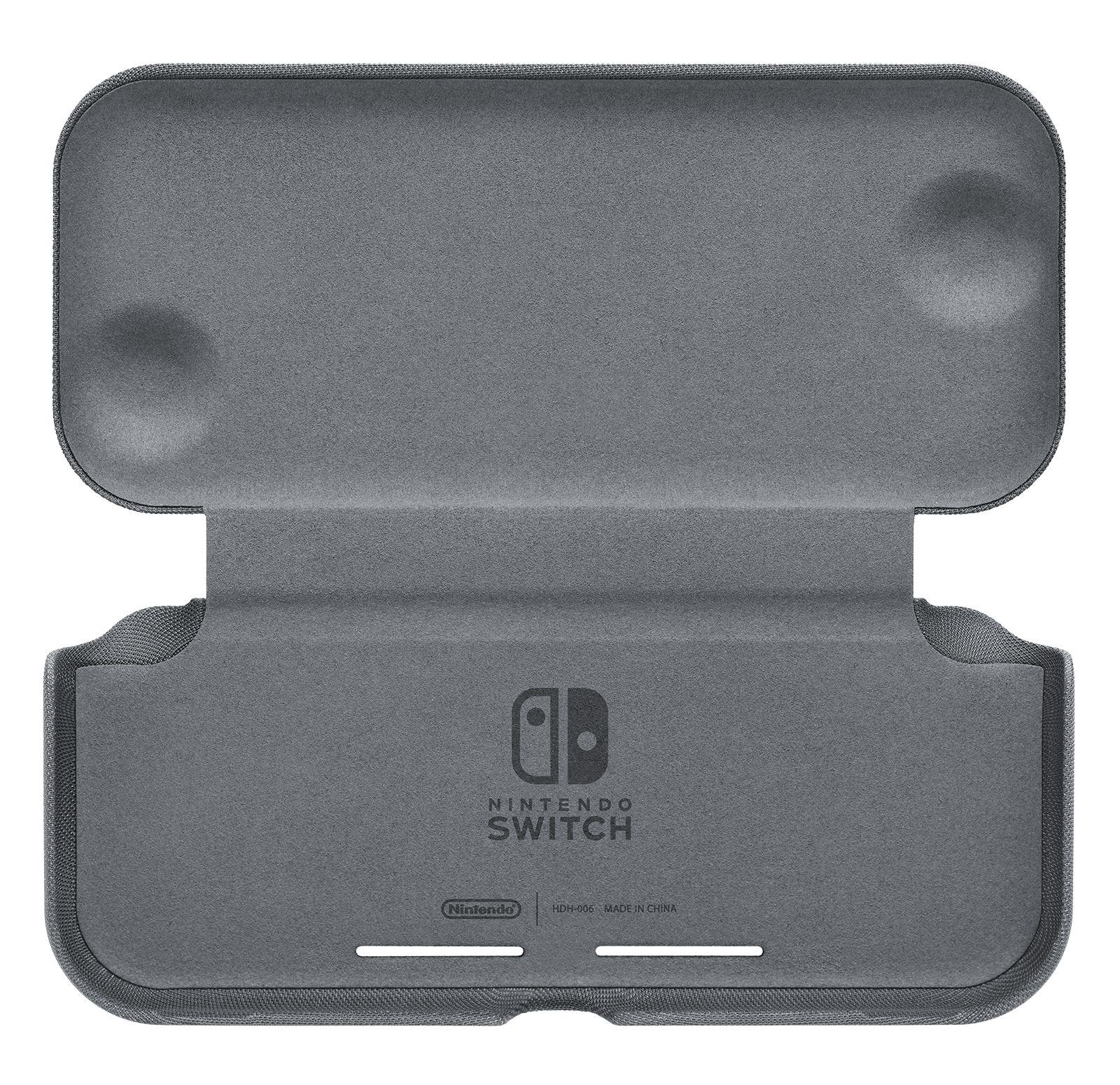 Switch Lite Klapphülle & Schutzfolie grau Tasche