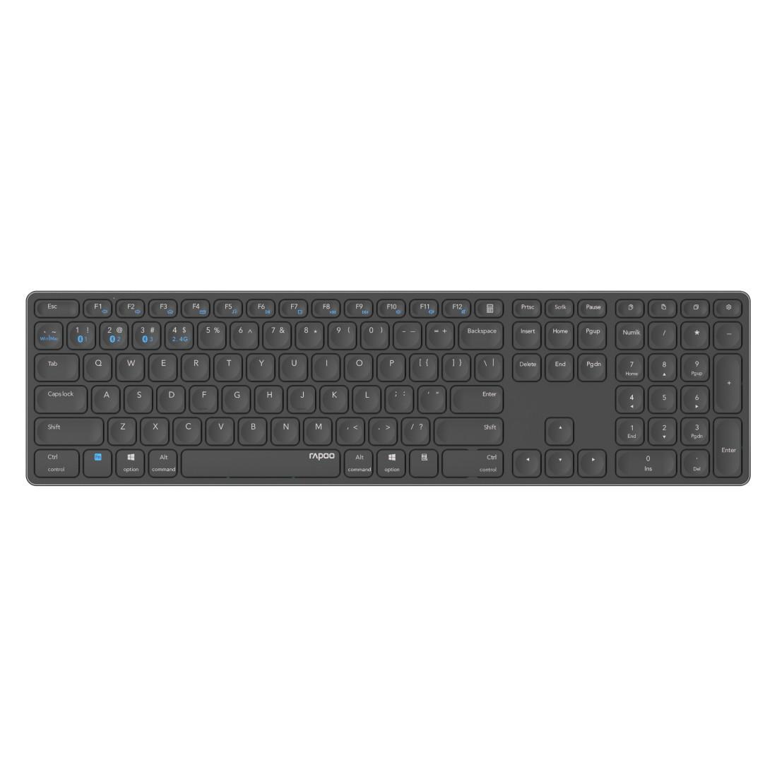 Kabellose Multimodus-Tastatur "E9800M", Dunkelgrau, QWERTZ (00217371)