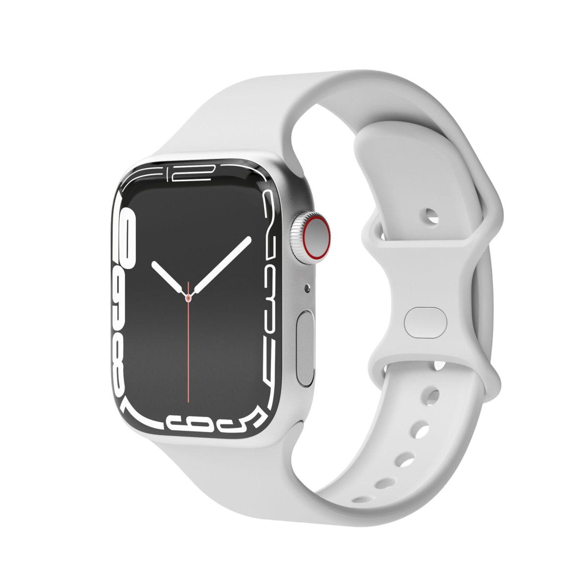 Watch Straps Classic Band - Armband für Apple Watch, 40mm + 41mm + 42mm, Light Gray