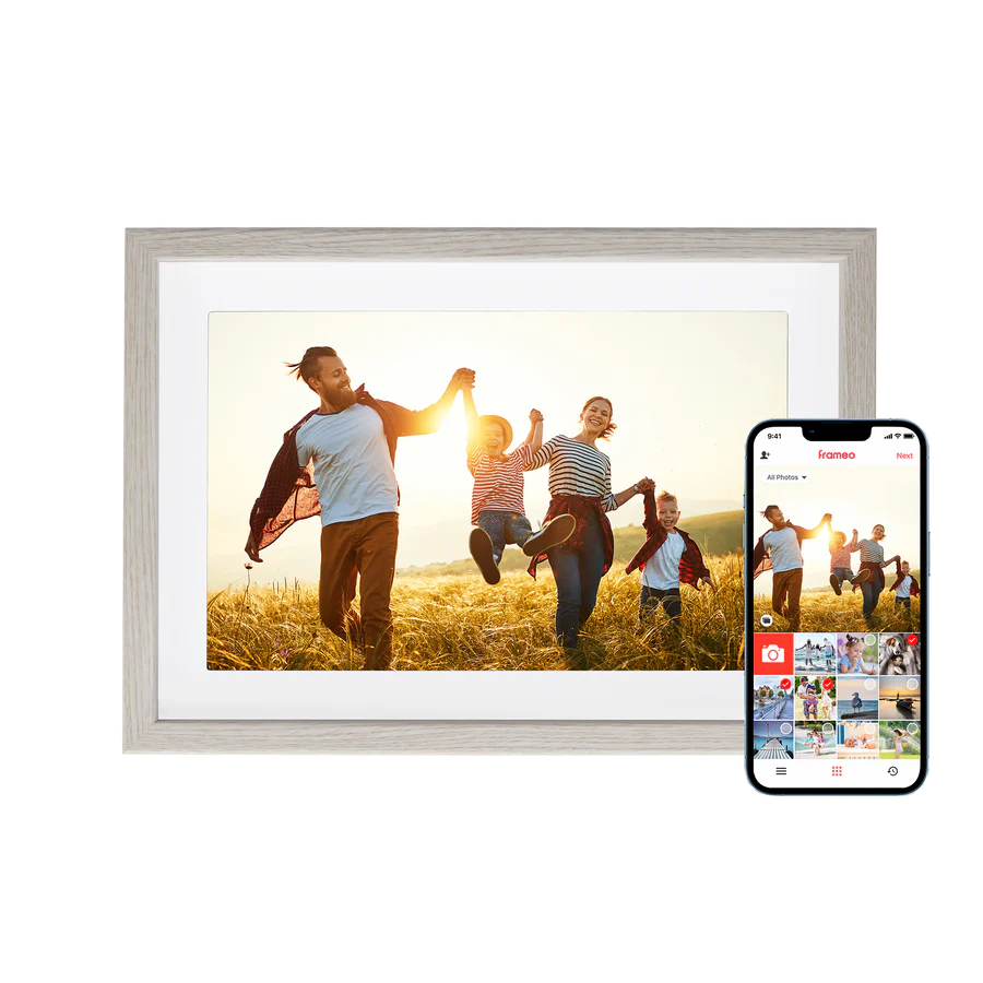 Smart Frame WiFi 108 Holzoptik Fichte Digitaler Bilderrahmen