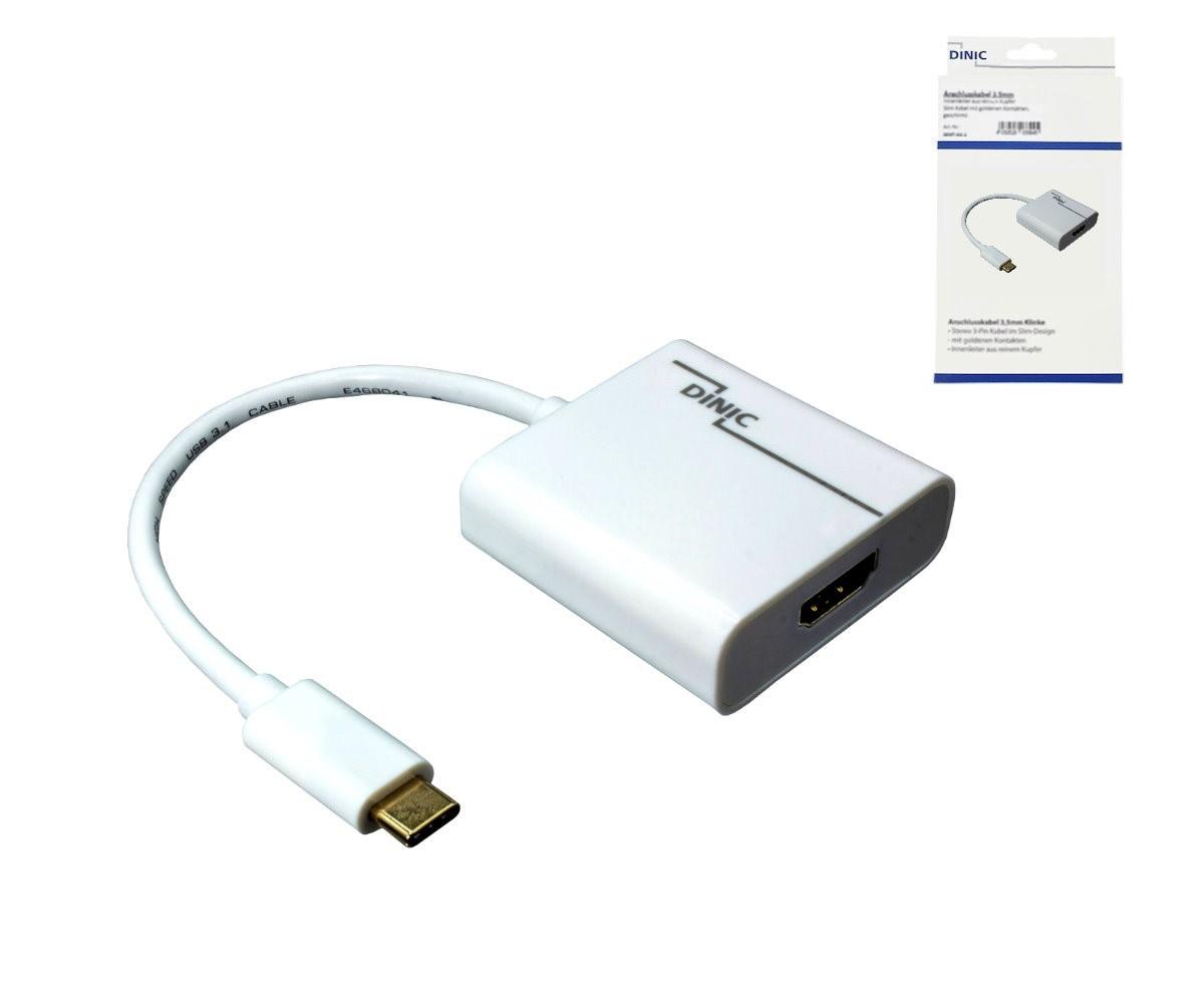 Adapter USB Typ C Stecker auf HDMI Buchse, 4K*2K@60Hz, HDR, weiß HDMI auf USB