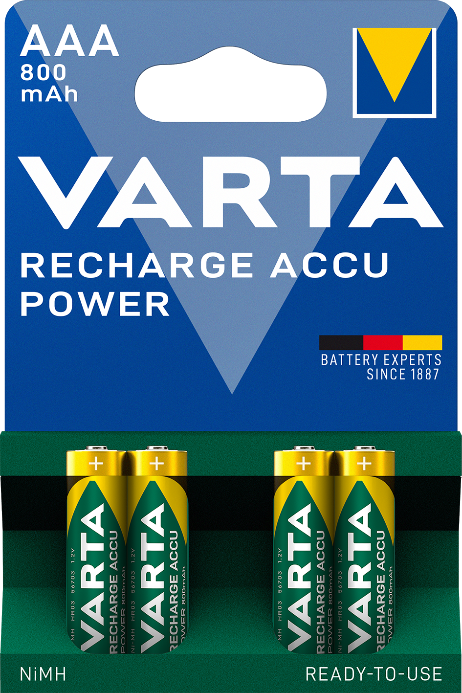 RECHARGE ACCU Power AAA, 4er Stück Akku