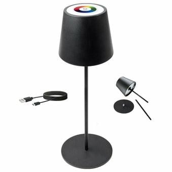 RGB LED Tischleuchte mit Touchsteuerung Schwarz