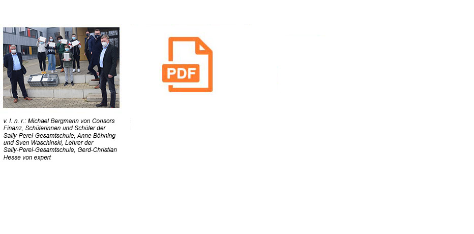 Pressematerial: expert und Consors Finanz spenden iPads an Sally-Perel-Gesamtschule in Braunschweig