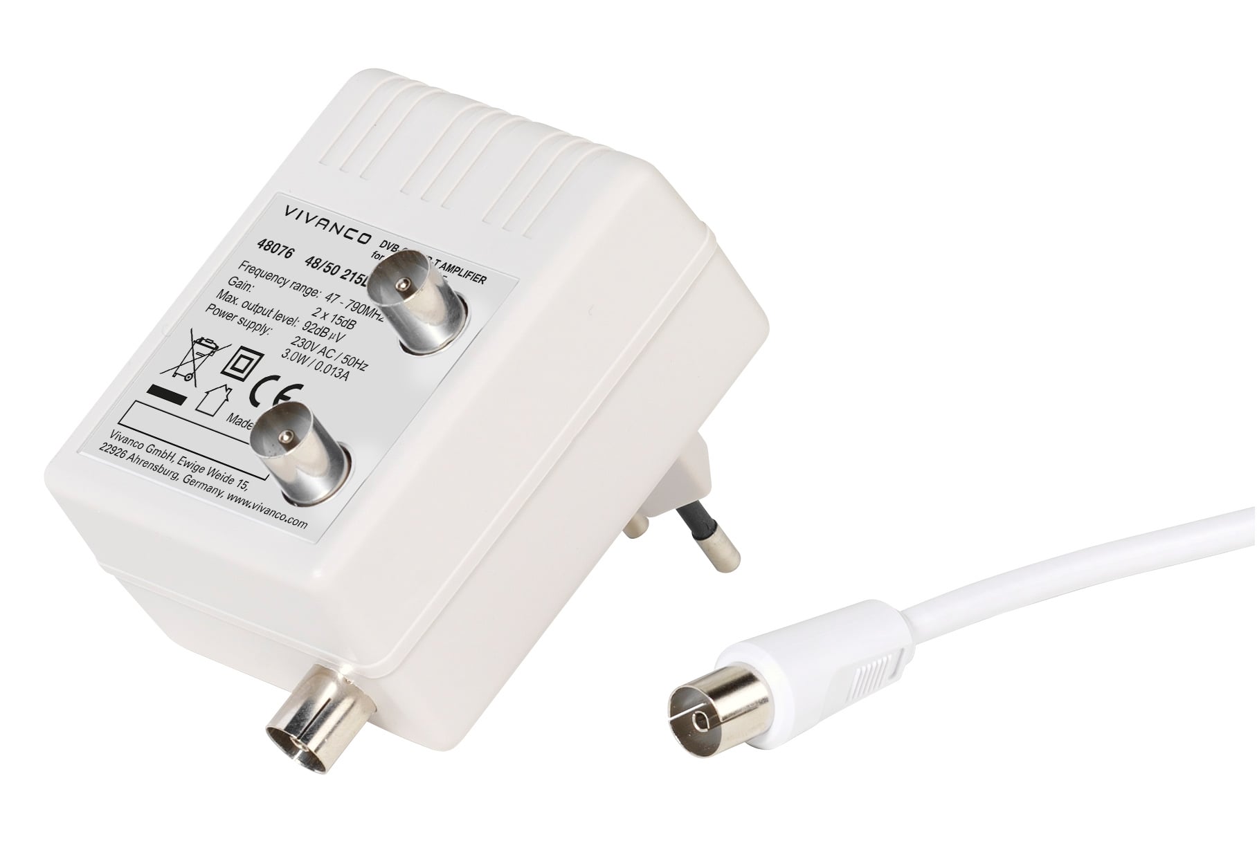 DVB-C / DVB-T Zweigeräteverstärker (48076)