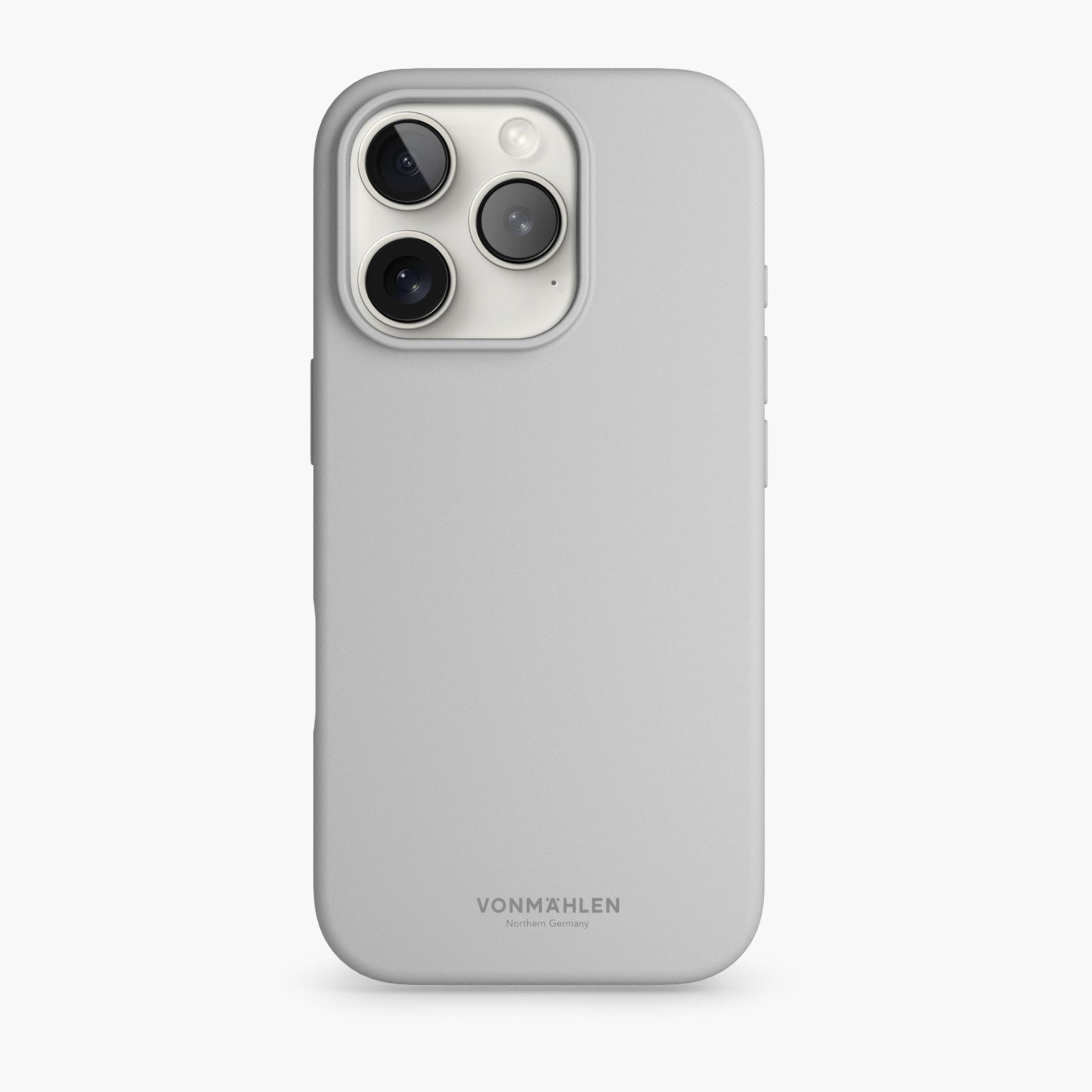 Soft Silicone Case - Schutzhülle aus Silikon, MagSafe kompatibel iPhone 16 Pro Max, Light Gray Handyhülle
