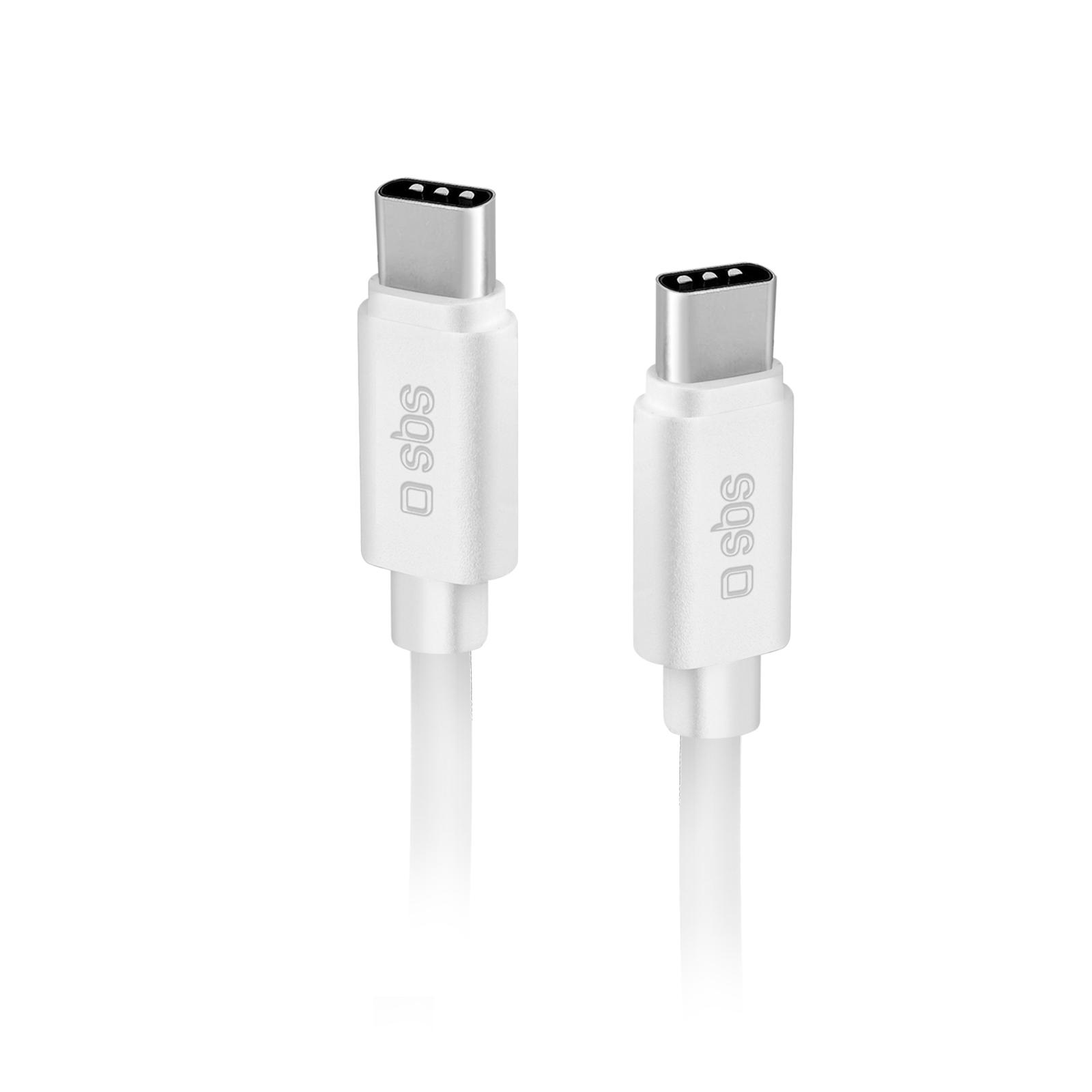 Lade- und Datenübertragungskabel, USB-C auf USB-C, Polo Kollektion, 1 m, Weiß