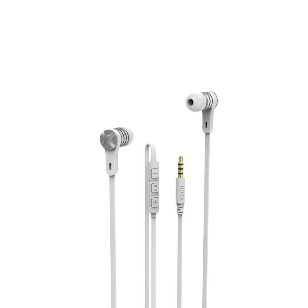 Kopfhörer "Intense", In-Ear, Mikrofon, Flachbandkabel, Weiß/Grau (00184019)