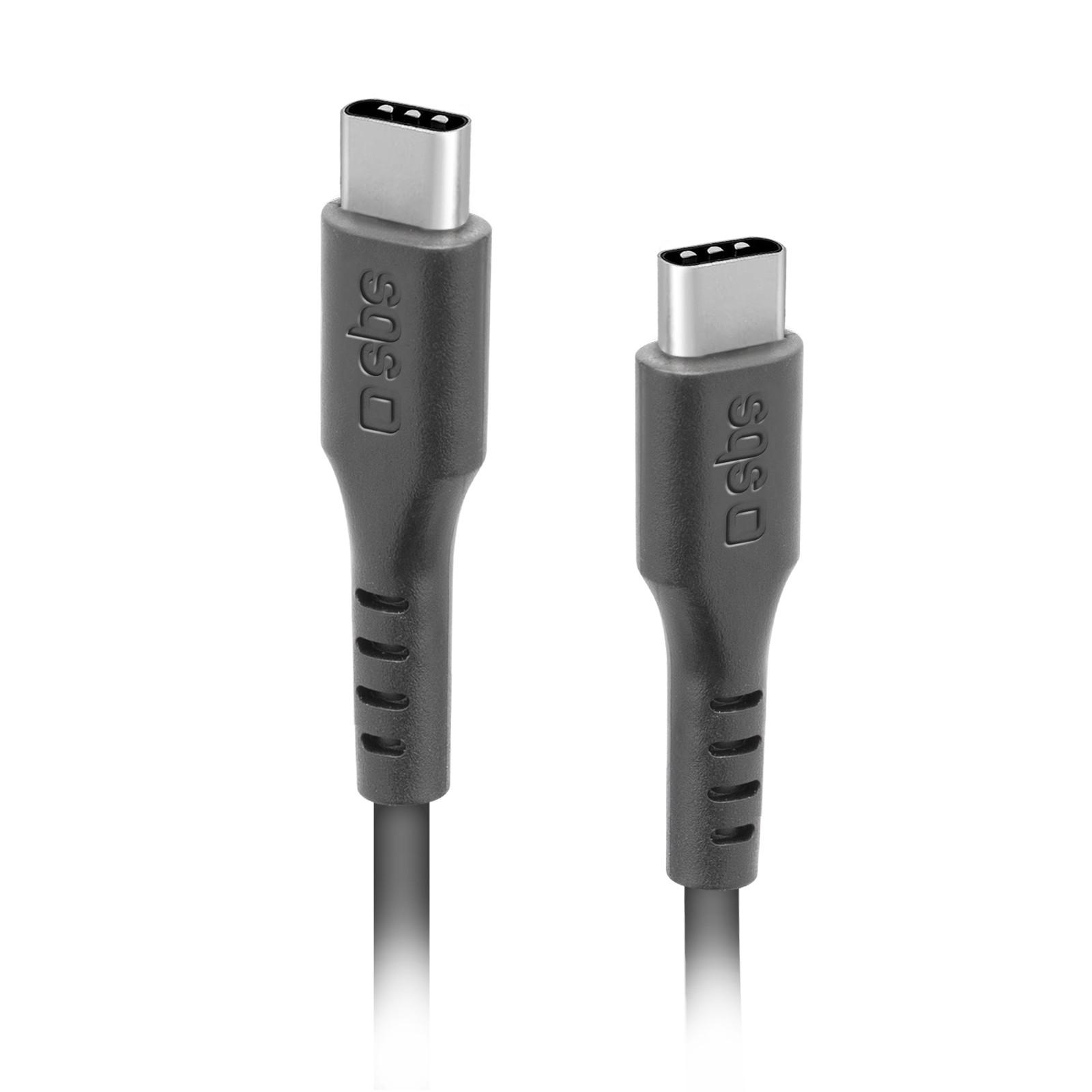 Daten- und Ladekabel, USB-C auf USB-C, 3 m, Schwarz