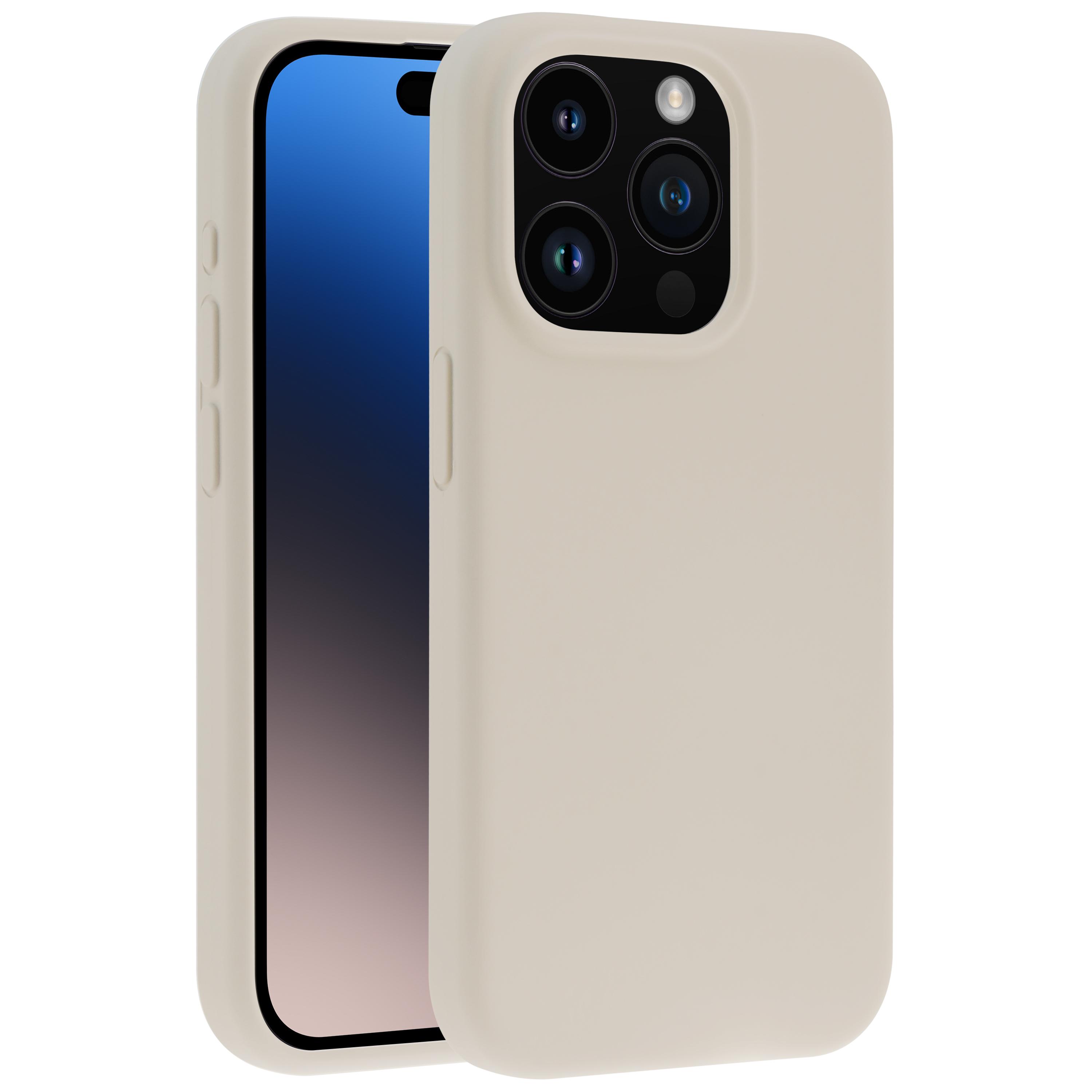 Mag Hype Cover für iPhone 15 Pro, Magnetic Wireless Charging Support, beige (63898) Handyhülle