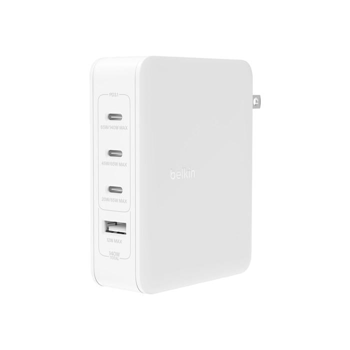 BoostCharge Pro Universal Ladegrät, 140W / 65W, 3x USB-C, 1x USB-A, Weiß