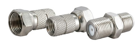 F-Stecker 3-er Set (Ø 6,5 mm) KVBS65 - 1 F-Verbinder + 2 F-Stecker