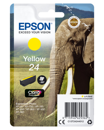 Tintenpatrone C13T24244012 Elefant gelb